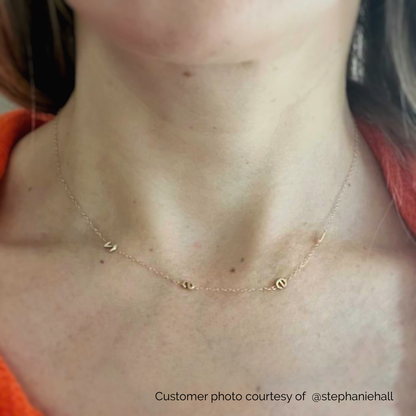 Custom 14KT Initial Necklace - Mayu’s Marketplace