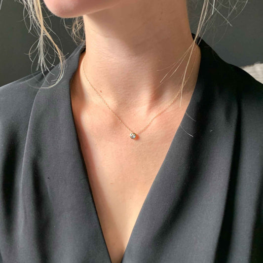 Birthstone Solitaire Necklace