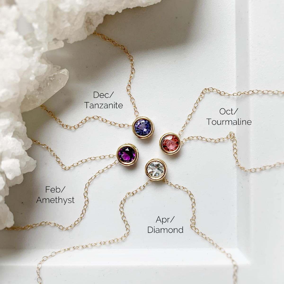 Birthstone Solitaire Necklace - Mayu’s Marketplace