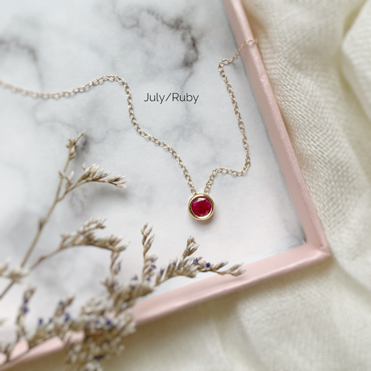 Birthstone Solitaire Necklace - Mayu’s Marketplace