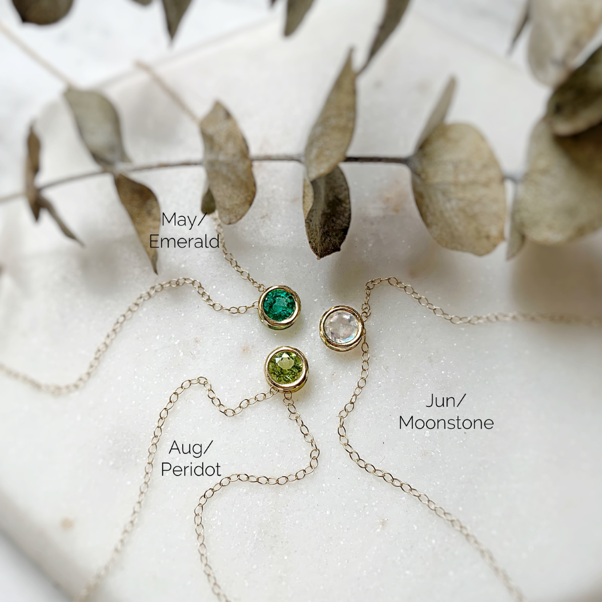 Birthstone Solitaire Necklace - Mayu’s Marketplace
