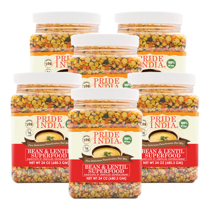Indian Bean & Lentil Superfood - Five Delicious Panchratna Dal Mixed Jar