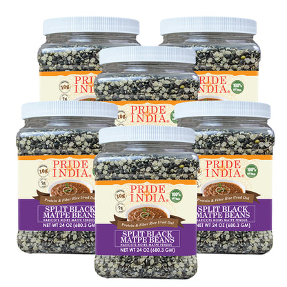 Indian Split Black Gram Matpe Beans - Protein & Fiber Rich Urad Dal Jar
