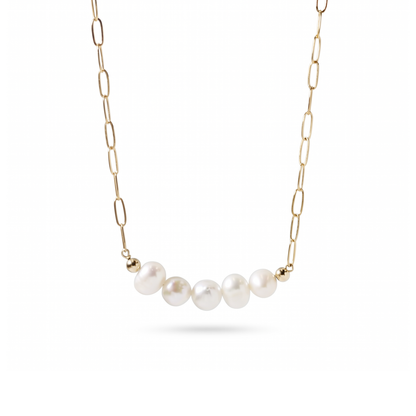 Bold Pearl Linked Necklace - Mayu’s Marketplace