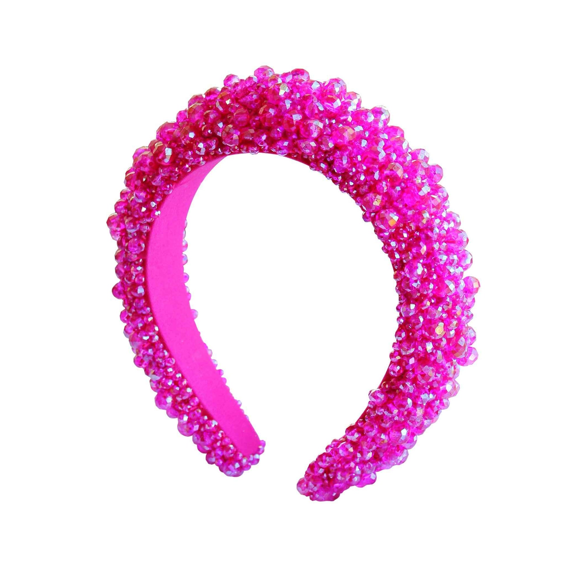 Shocking Pink Glass Headband