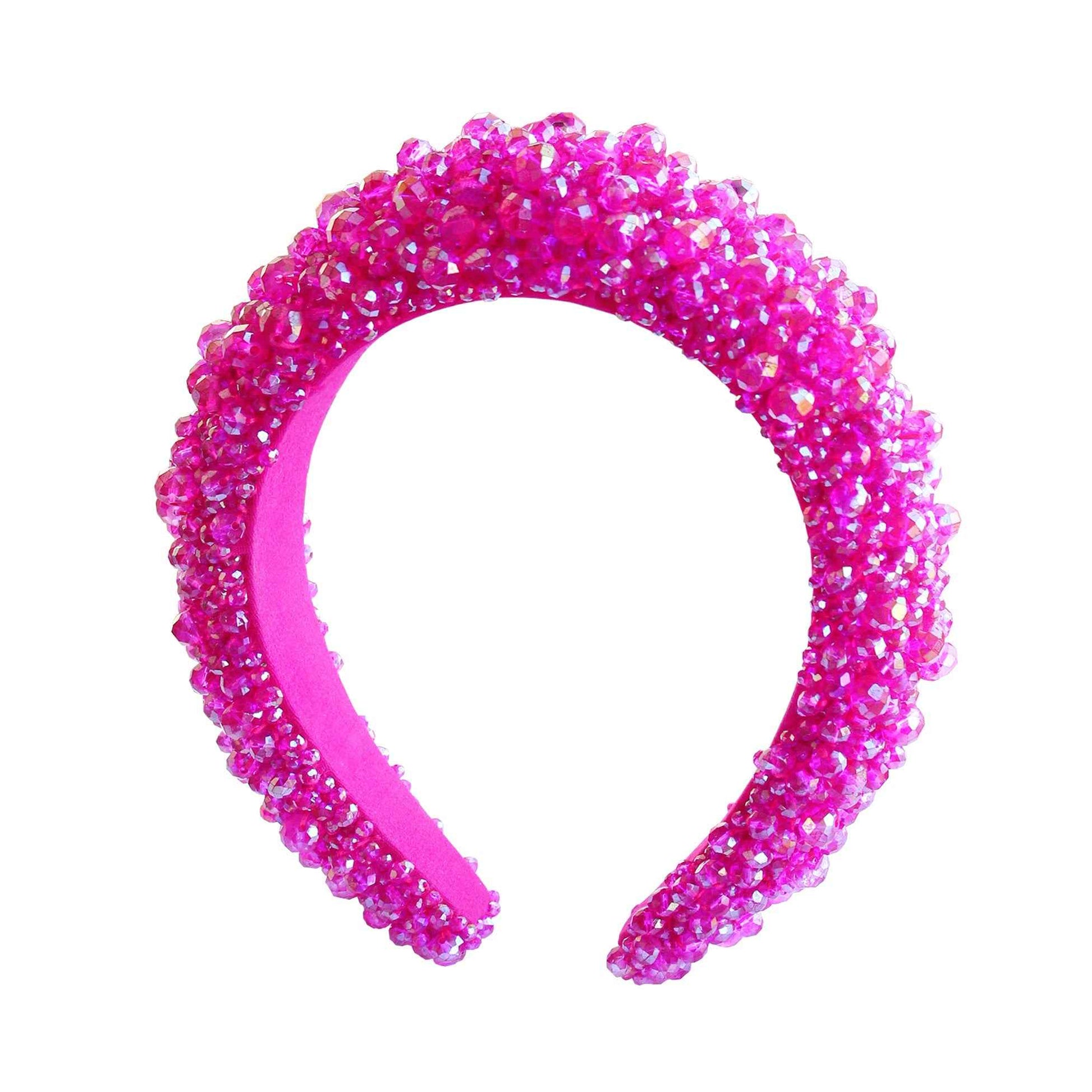 Shocking Pink Glass Headband