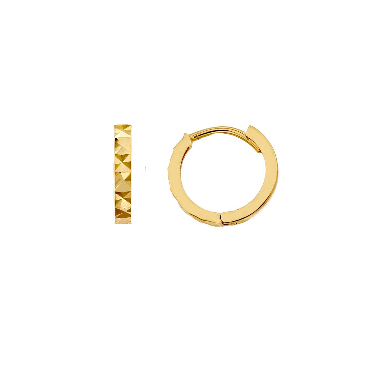Gold Diamond Cut Mini Hoops - Mayu’s Marketplace