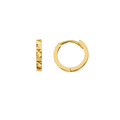 Gold Diamond Cut Mini Hoops - Mayu’s Marketplace
