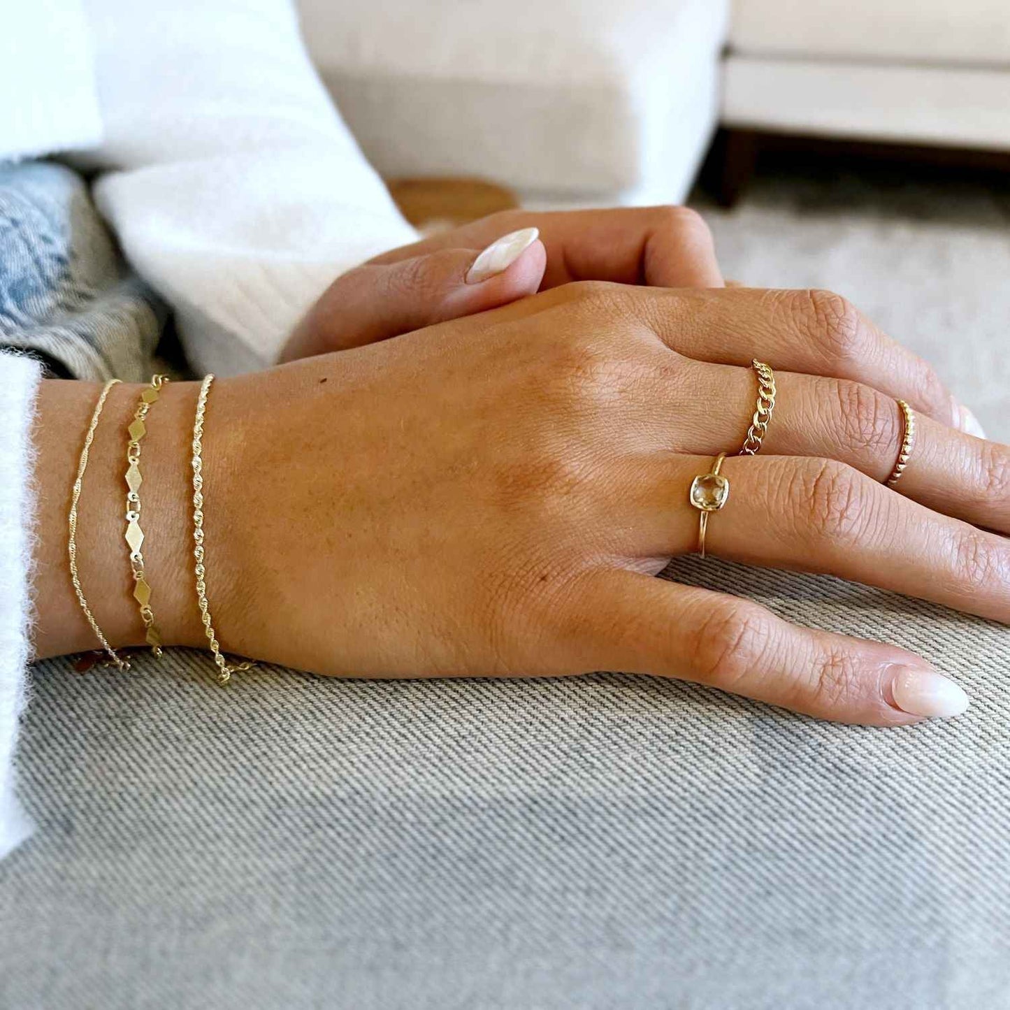 Elegant French Rope Chain Bracelet