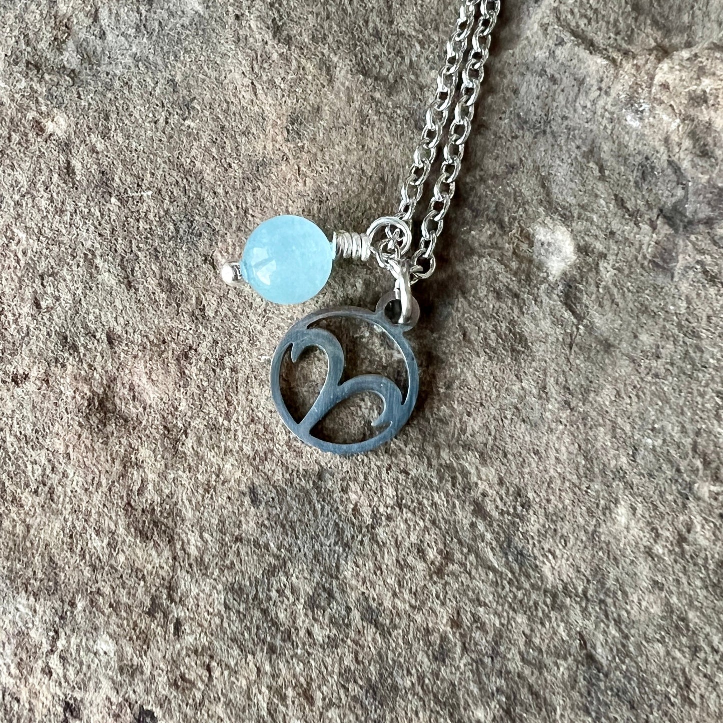 Zodiac Charm & Gemstone Necklace