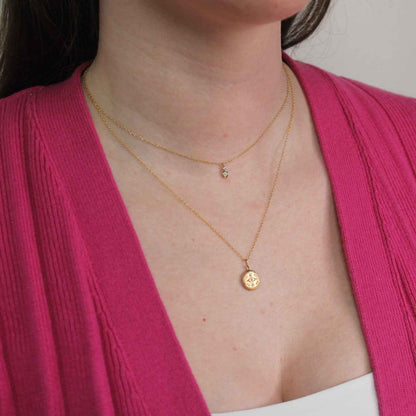 Opal Teardrop Sparkle Necklace