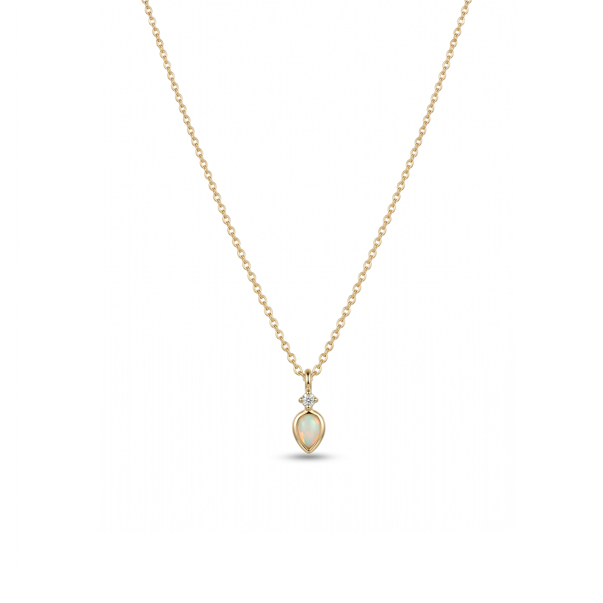 Opal Teardrop Sparkle Necklace - Mayu’s Marketplace