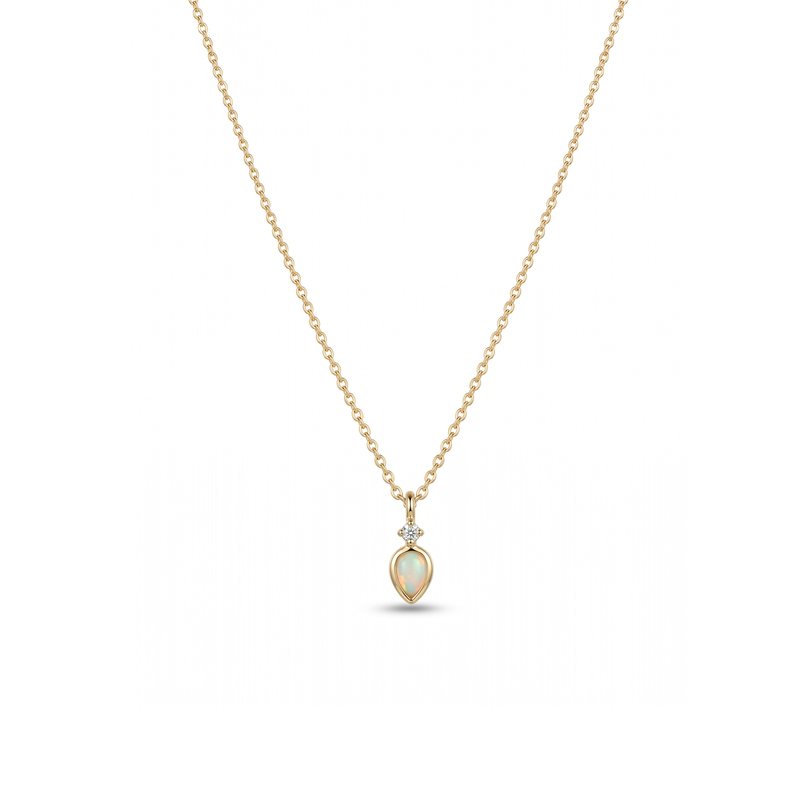 Opal Teardrop Sparkle Necklace - Mayu’s Marketplace