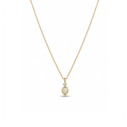 Opal Teardrop Sparkle Necklace - Mayu’s Marketplace