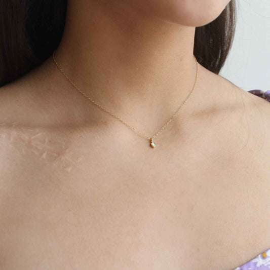 Opal Teardrop Sparkle Necklace