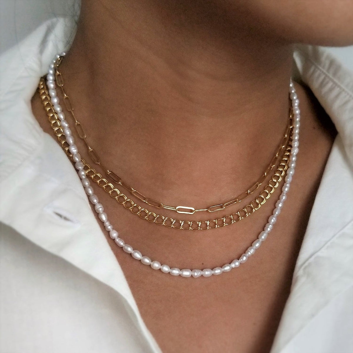 Double Curb Chain Necklace - Mayu’s Marketplace