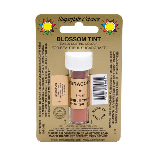 SUGARFLAIR Terracotta Blossom Tint – Edible Dusting Colour, 7ml - Canadian Distribution - Ships Free Within Canada on Orders Above CAD $199