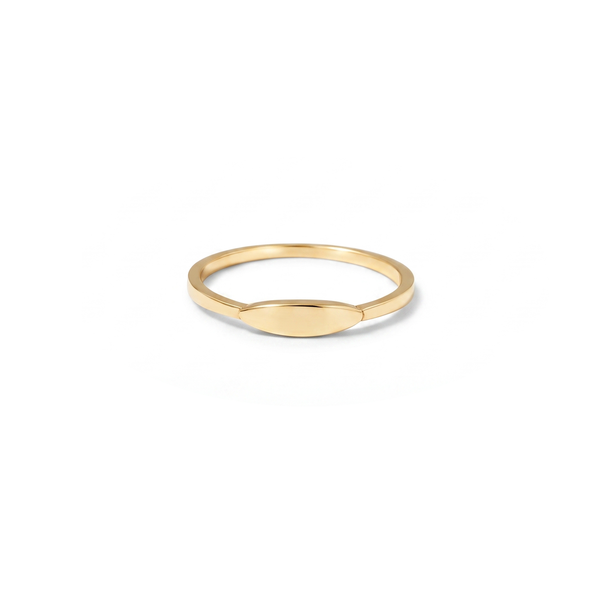 Slim Oval Signet Ring - Mayu’s Marketplace