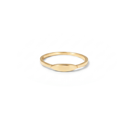 Slim Oval Signet Ring - Mayu’s Marketplace