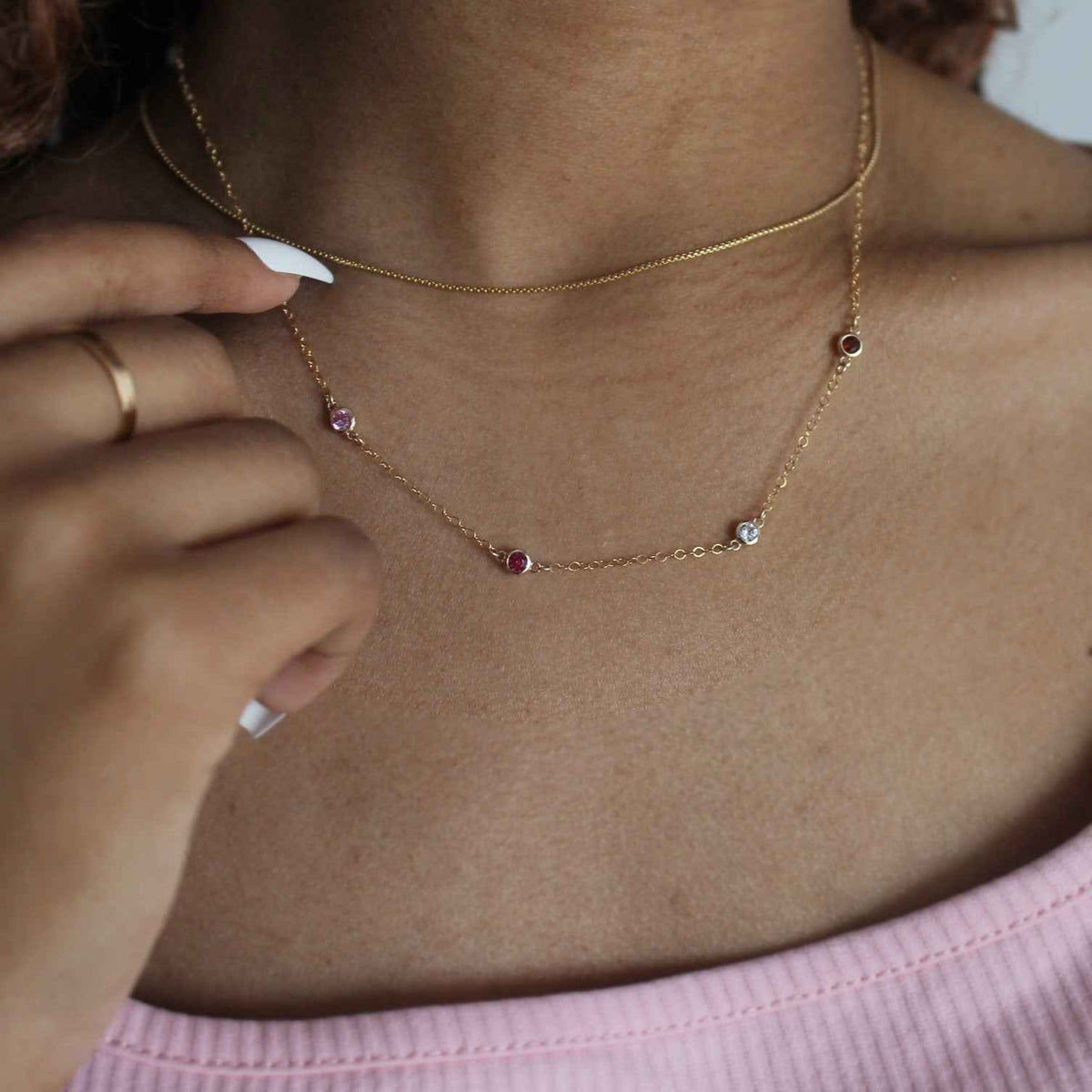 Customized Birthstone Necklace