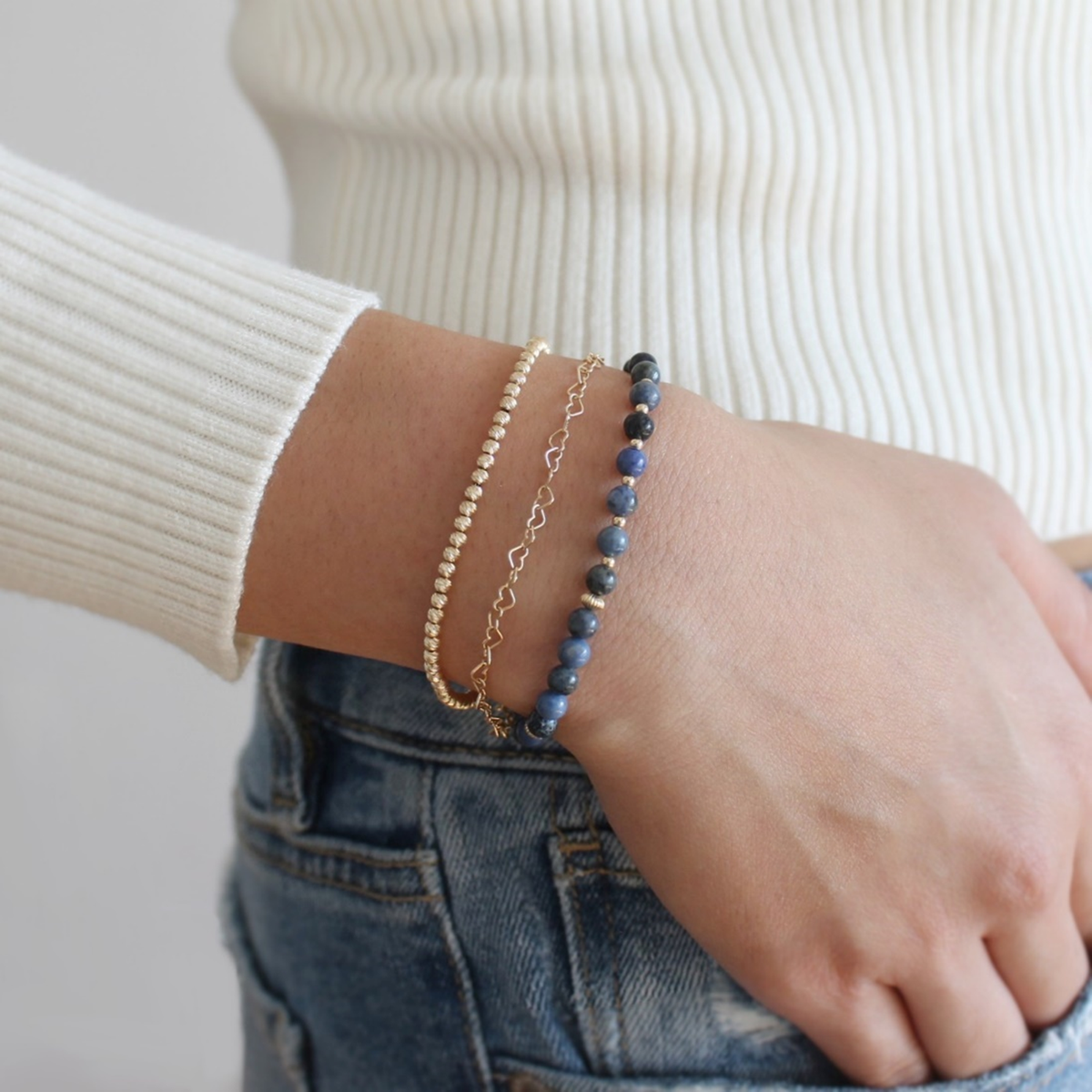 Diamond Cut Beaded Sparkle Bracelet - Mayu’s Marketplace