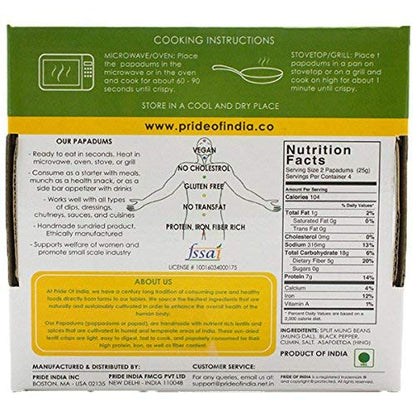Plain Mung Bean Sada Papadum Lentil Crisp - Pack of 6