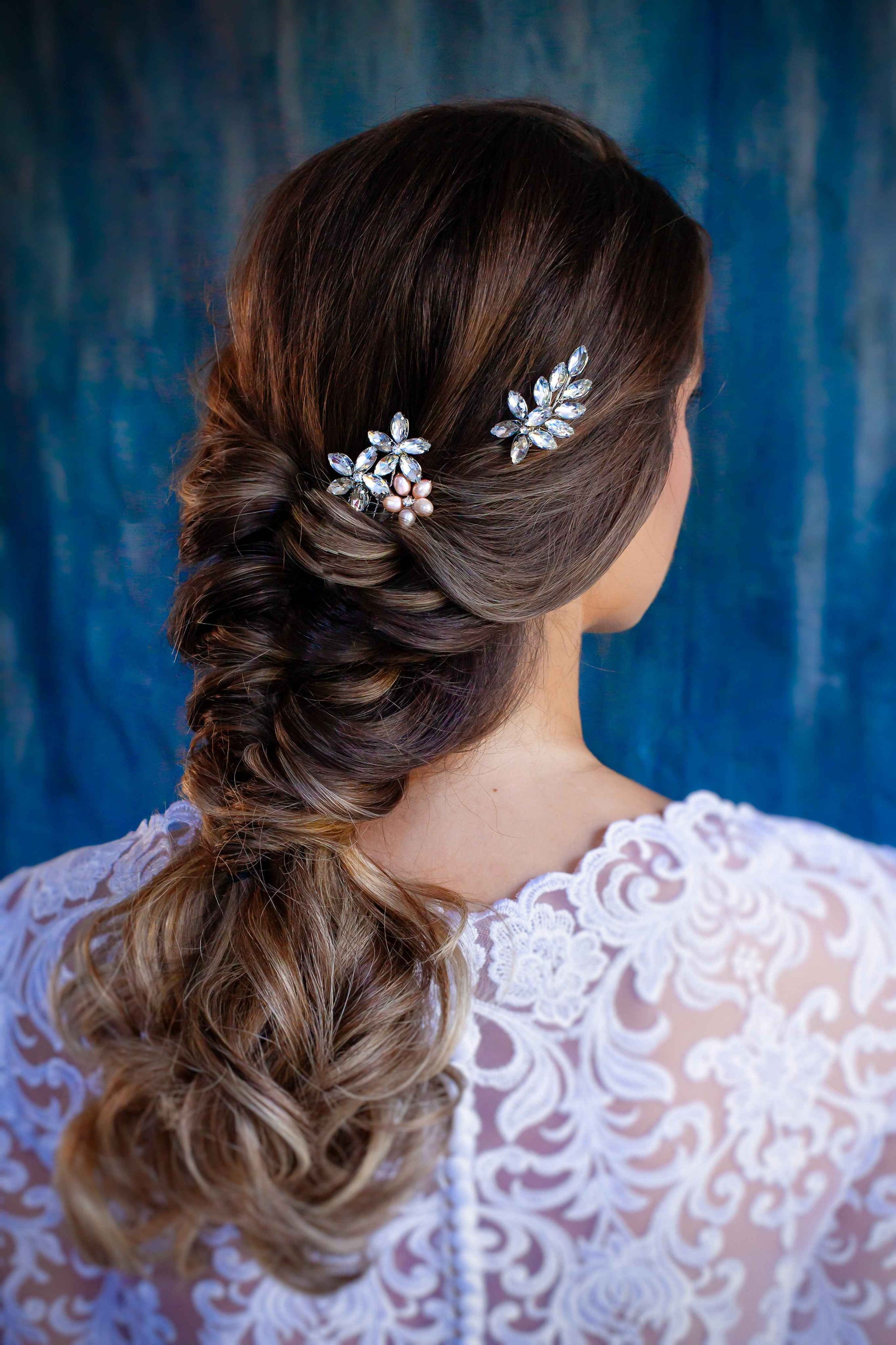 Daisy Bridal Crystal Comb Set
