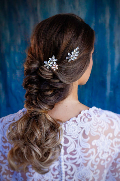 Daisy Bridal Crystal Comb Set