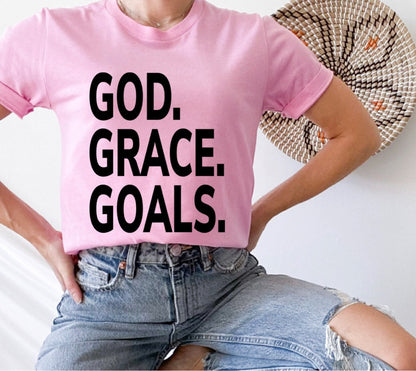 God. Grace. Goals. - Black Ink