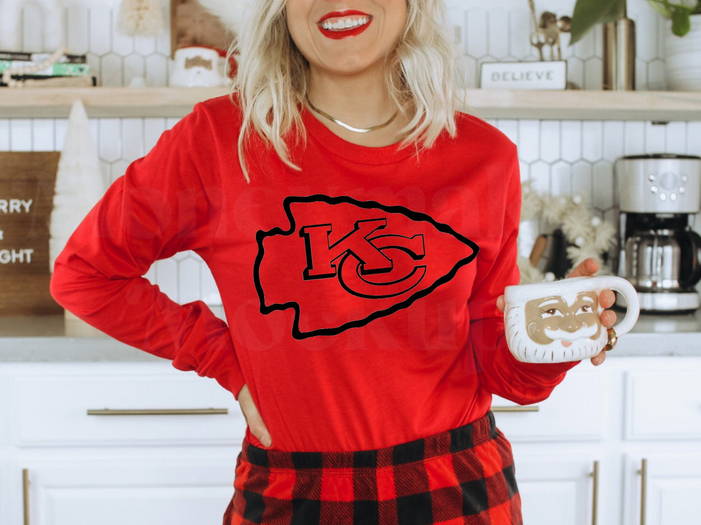 KC Chiefs - 1 Color Logo - Black Ink
