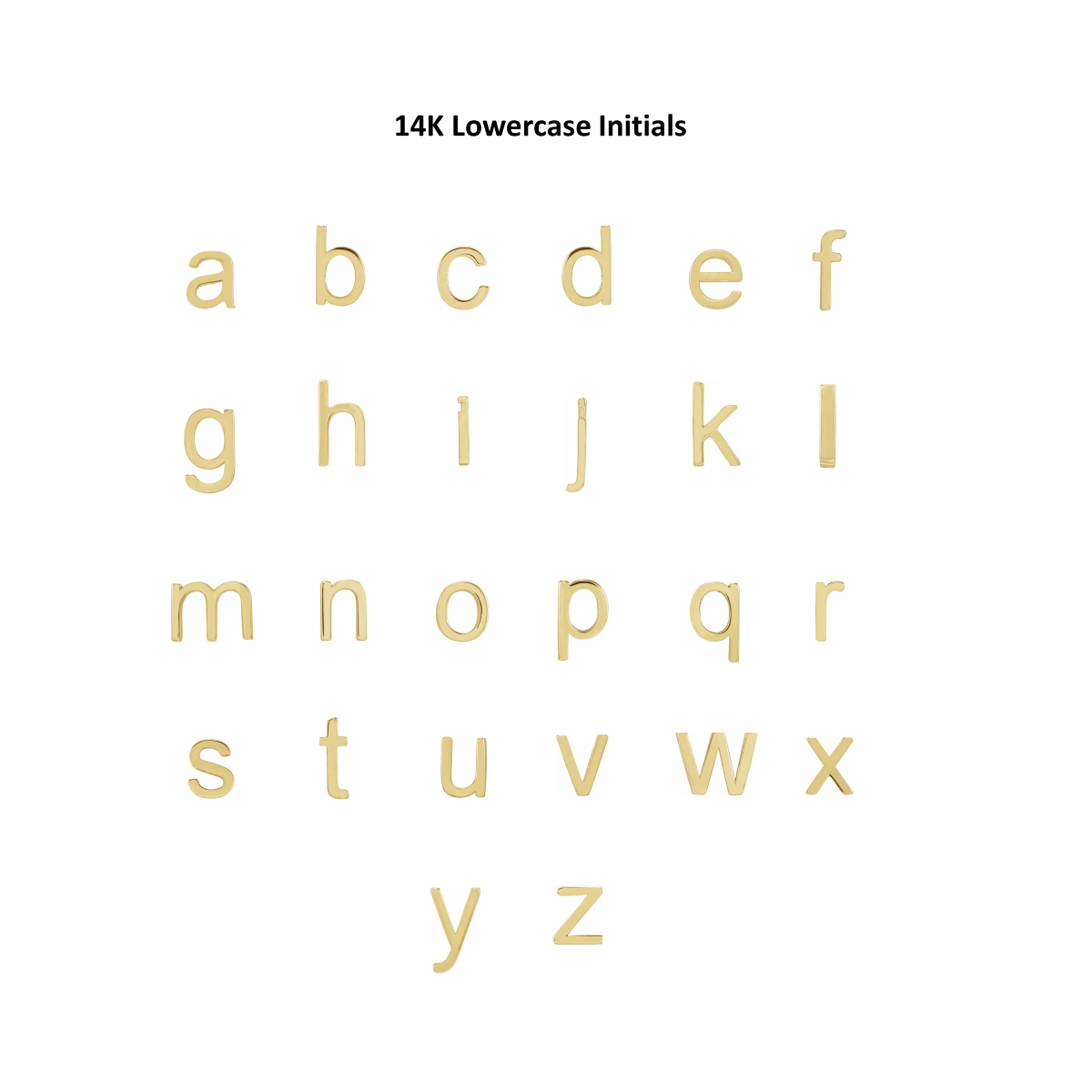 Custom 14KT Initial Necklace - Mayu’s Marketplace